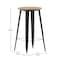 Flash Furniture 23.75 RD Bar Top Table Brown Poly Top/Black Frame JJ-T14623H-60-BRBK-GG - alternate 2